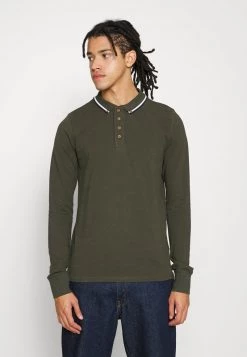 Toma de corriente 🎉 Brave Soul KENNEDY - Camiseta De Manga Larga - Dark Khaki/ecru/dark Navy, Hombre 🤩