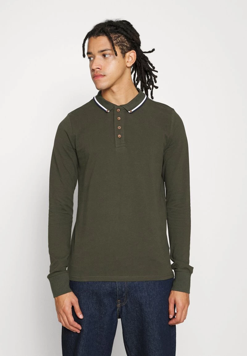 Toma de corriente 🎉 Brave Soul KENNEDY - Camiseta De Manga Larga - Dark Khaki/ecru/dark Navy, Hombre 🤩