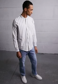 Para estrenar 🧨 Brave Soul RAFFAEL - Camisa - Optic White/light Grey, Hombre ❤️