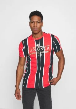 Nuevo 🧨 Brave Soul ROCKY - Camiseta Estampada - Black/red/white/gold, Hombre 😉