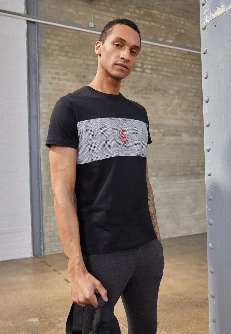 Presupuesto 🌟 Brave Soul JABARI - Camiseta Estampada - Black/white/red, Hombre 🔔