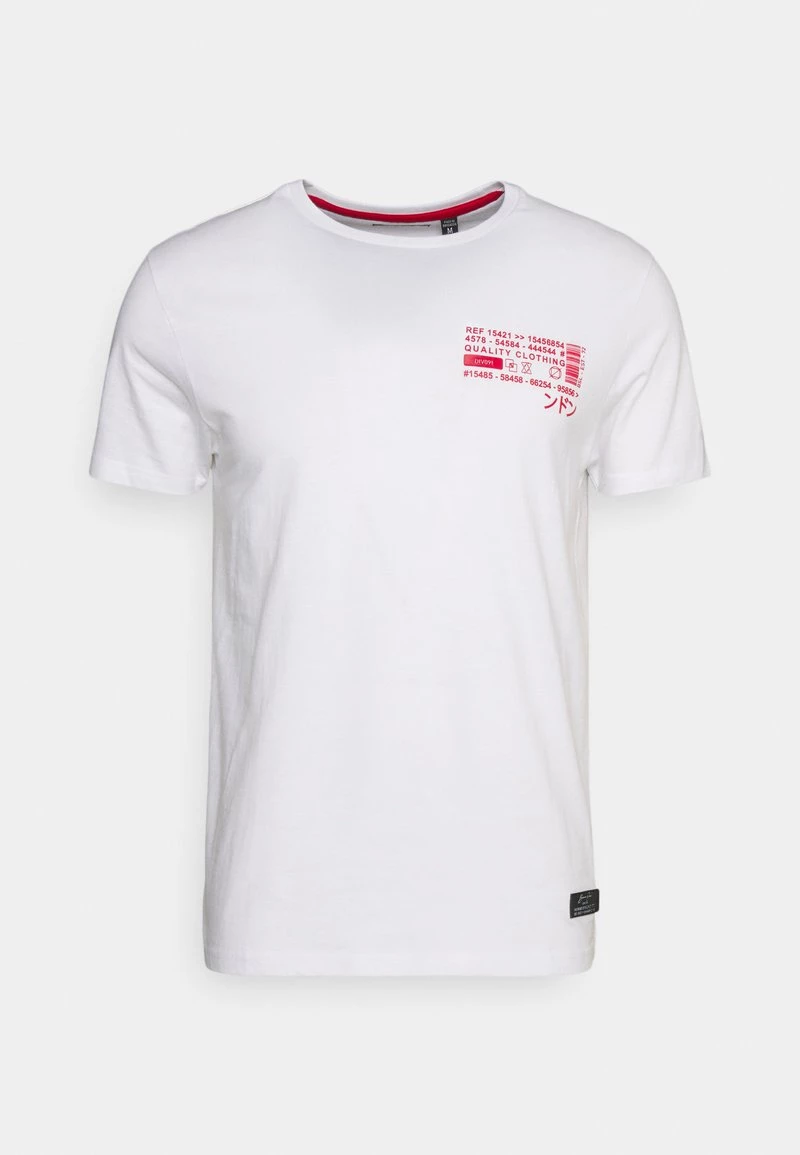Venta al por mayor 🔥 Brave Soul GONZA - Camiseta Estampada - Optic White/red, Hombre 🤩