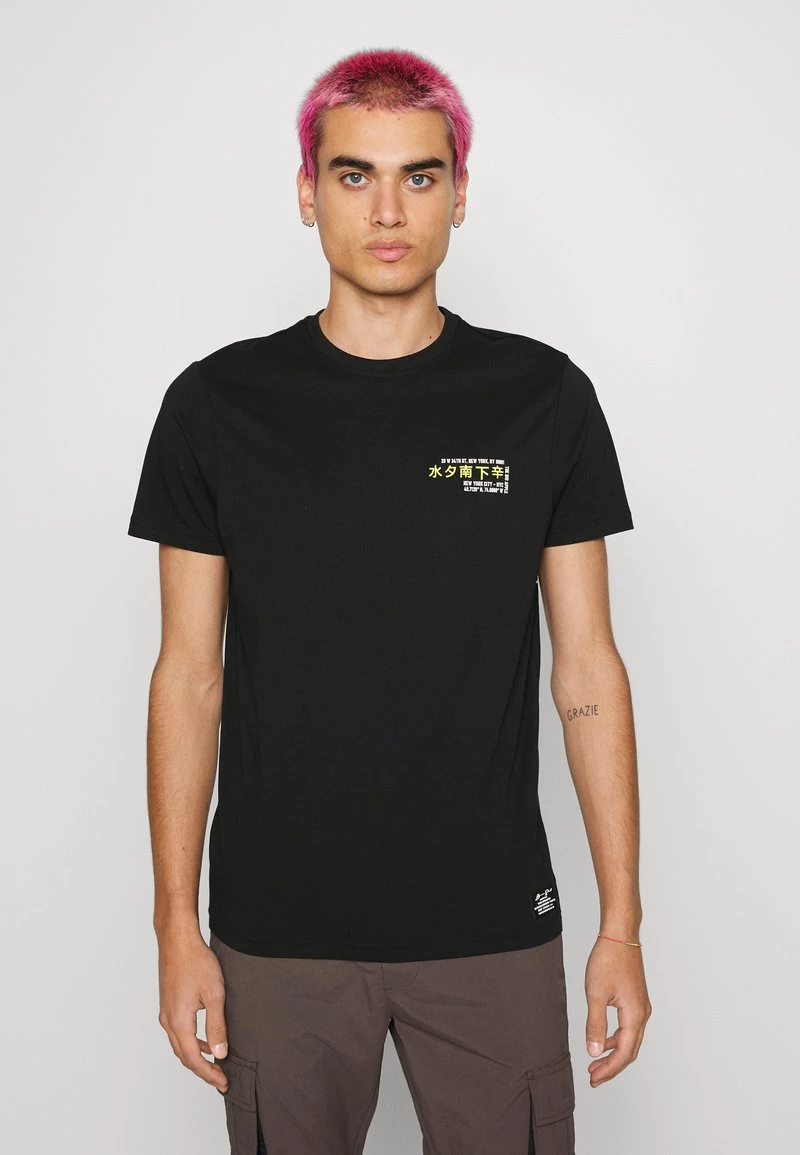 Comprar 👏 Brave Soul Camiseta Estampada - Jet Black, Hombre 🎉