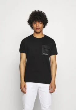 Mejor precio 🧨 Brave Soul SPITZER - Camiseta Estampada - Jet Black, Hombre ❤️