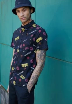 Mejor precio ✨ Brave Soul TRIUMPH - Camisa - Black/multi, Hombre 😍