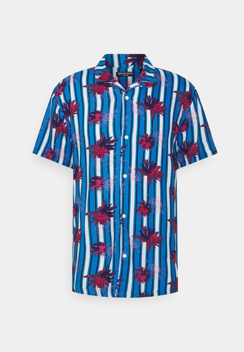 Para estrenar 😉 Brave Soul JAVIER - Camisa - Bright Blue/jet Black/optic White/multi Colour, Hombre 🎉