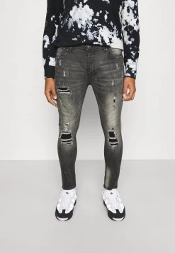 Para estrenar 😍 Brave Soul OLIVER - Vaqueros Pitillo - Dark Grey, Hombre ✨