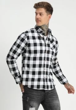 Barato 😀 Brave Soul Camisa - White Black, Hombre 🧨