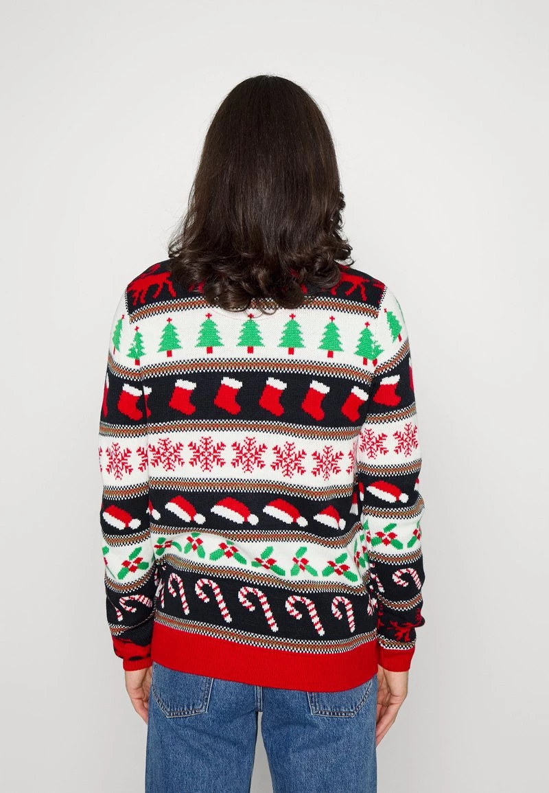 Venta express ✨ Brave Soul FAIRISLE - Jersey De Punto - Red/multi Colour, Hombre 🛒 - Imagen 3