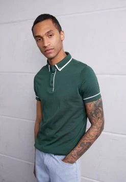 Nuevo 🎉 Brave Soul VIRGILC - Polo - Bottle Green/optic White, Hombre 🔥