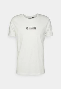 Barato 🧨 Brave Soul Camiseta Estampada - Black/white, Hombre 😉