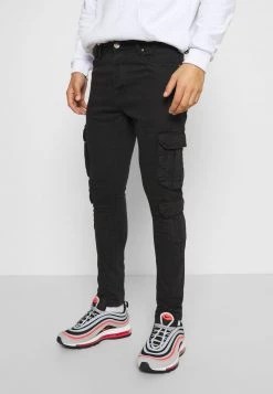 Presupuesto ✨ Brave Soul HAMBURG - Vaqueros Pitillo - Charcoal Wash, Hombre ✔️