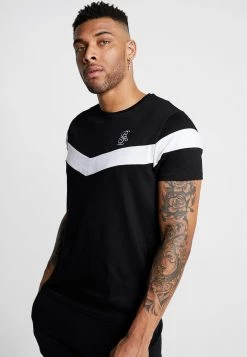 Promoción ⌛ Brave Soul CHEVRON - Camiseta Estampada - Black/white, Hombre 🎁