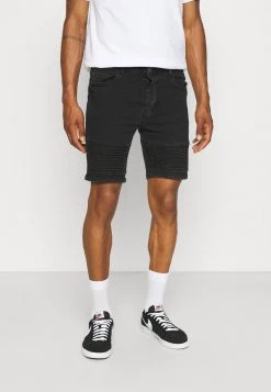 Presupuesto 😀 Brave Soul BIKER - Shorts Vaqueros - Charcoal, Hombre 💯