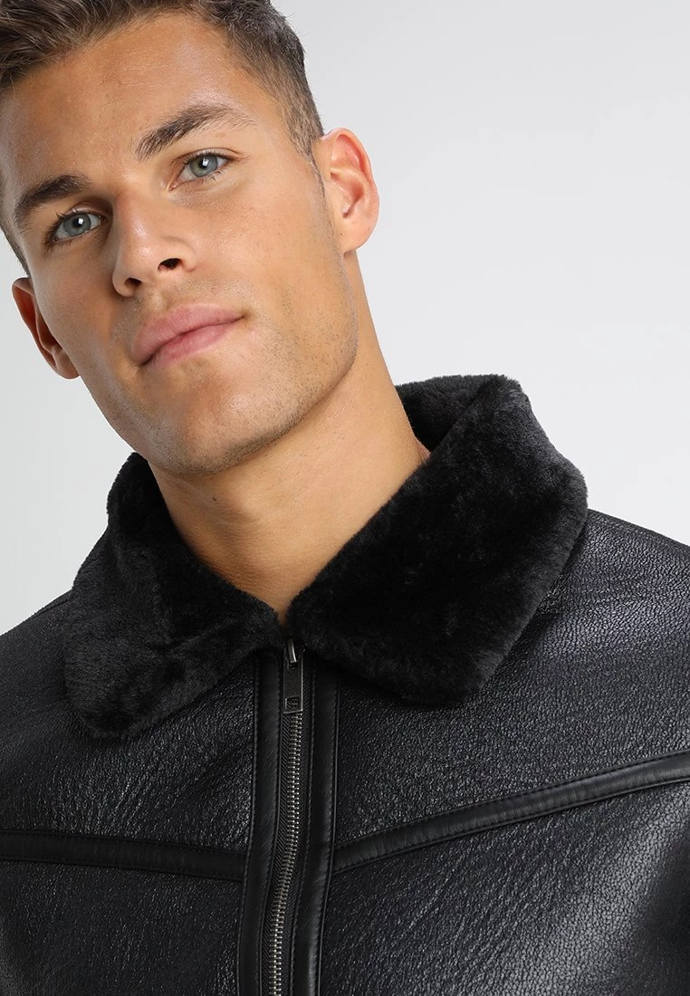 Toma de corriente 🥰 Brave Soul BLACKOUT - Chaqueta De Cuero Sintético - Black, Hombre 😉 - Imagen 4