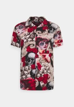 Nuevo 🔥 Brave Soul Camisa - Black/multi Colour, Hombre 🥰