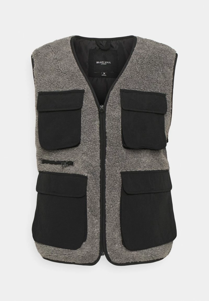 Gran venta ✔️ Brave Soul MADLEYBORGGR - Chaleco - Grey, Hombre 👍 - Imagen 4