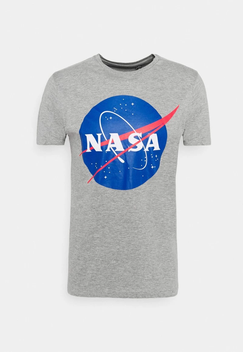 ofertas 🛒 Brave Soul ALRIN - Camiseta Estampada - Light Grey Marl, Hombre 🎁 - Imagen 5