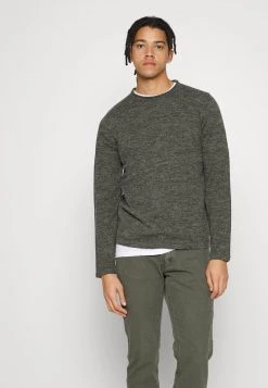 Mejor precio 🔔 Brave Soul MONTREL - Jersey De Punto - Dark Khaki/french Navy, Hombre ✨