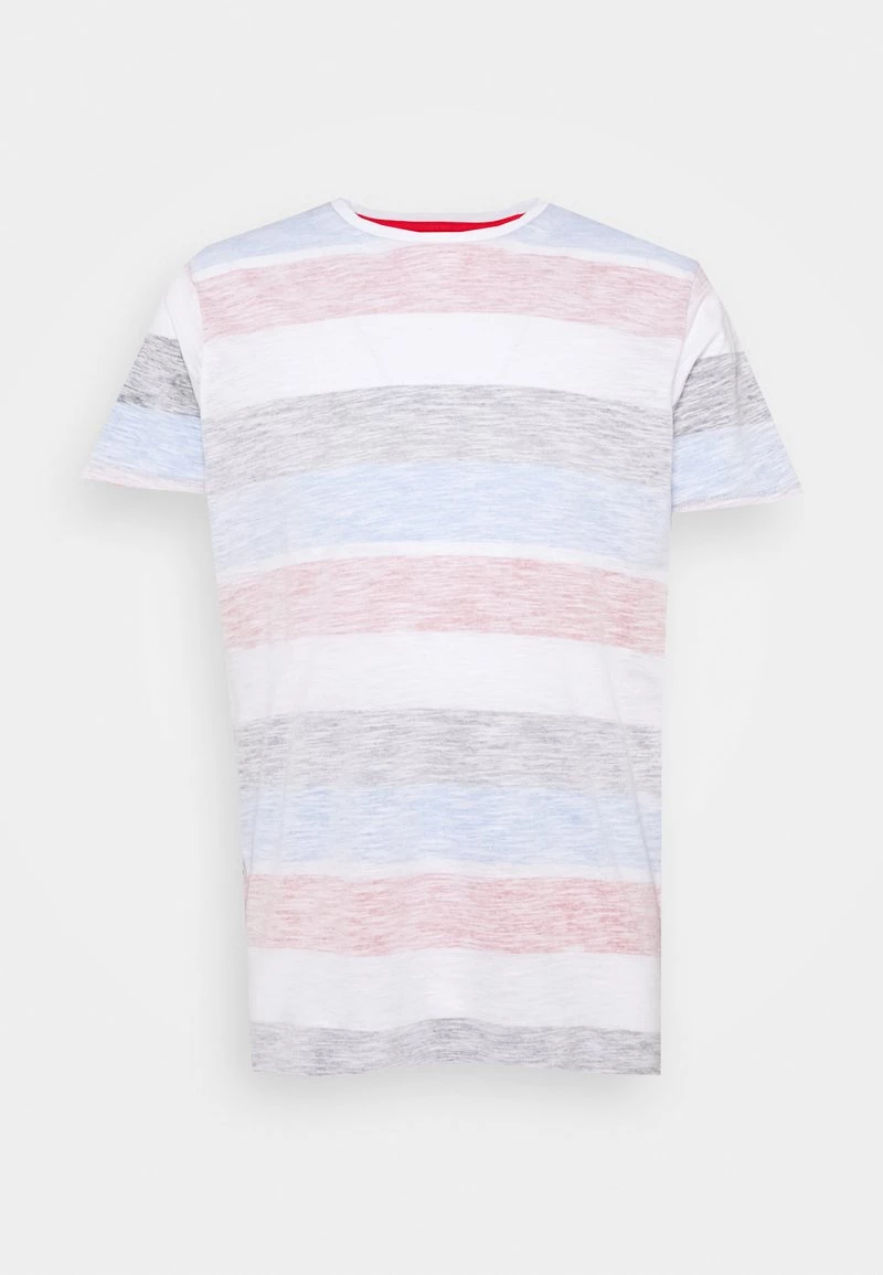 Mejor trato 👏 Brave Soul RANGE - Camiseta Estampada - Optic White/rich Navy/red/turquoise, Hombre 🧨 - Imagen 4