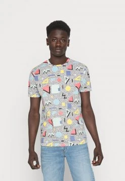 mejor venta 🔥 Brave Soul Camiseta Estampada - Optic White/multicolour, Hombre 👍