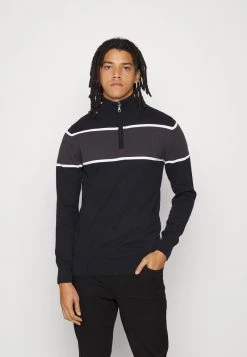 mejor venta 👍 Brave Soul KREIGER - Jersey De Punto - Jet Black/vintage White/slate Grey, Hombre ⭐