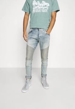 Descuento 🎁 Brave Soul SURFBIKER - Vaqueros Pitillo - Light Blue, Hombre 💯