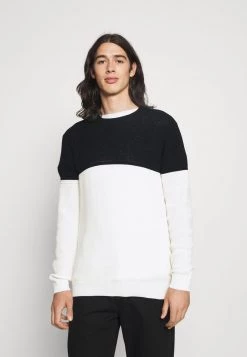 Nuevo ⌛ Brave Soul Jersey De Punto - Midnight Navy/vintage White, Hombre ✨