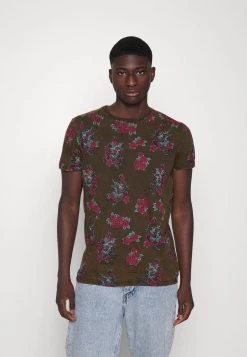 Lo mas barato 🔔 Brave Soul FALKO - Camiseta Estampada - Olive Garment/multicolor, Hombre ❤️