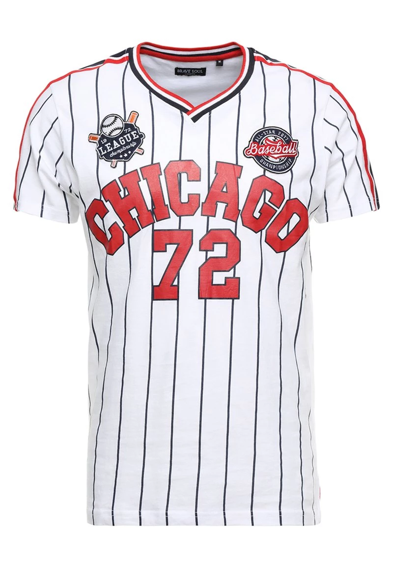 Mejor precio 🧨 Brave Soul TIGON - Camiseta Estampada - White, Hombre ❤️ - Imagen 4