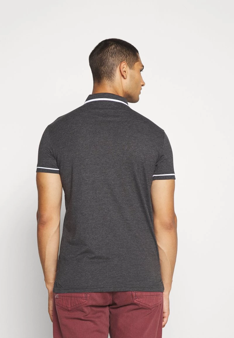 Descuento ✔️ Brave Soul VIRGIL - Polo - Dark Charcoal Marl/optic White, Hombre 🌟 - Imagen 3