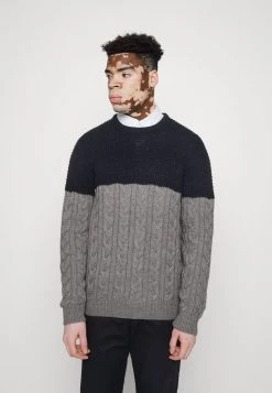 Cupón ✨ Brave Soul DORPER - Jersey De Punto - Midnight Navy/silver Grey Marl, Hombre 🥰