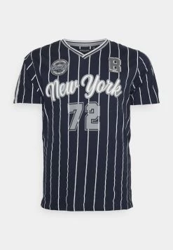 Mejor precio ⭐ Brave Soul Camiseta Estampada - Navy/grey/white, Hombre 🎉