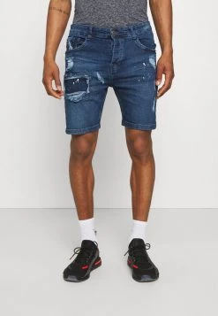 Comprar ✔️ Brave Soul MUNICH - Shorts Vaqueros - Dark Blue Wash, Hombre 🔥