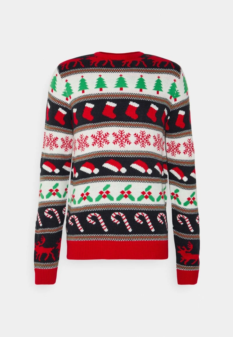 Venta express ✨ Brave Soul FAIRISLE - Jersey De Punto - Red/multi Colour, Hombre 🛒 - Imagen 5