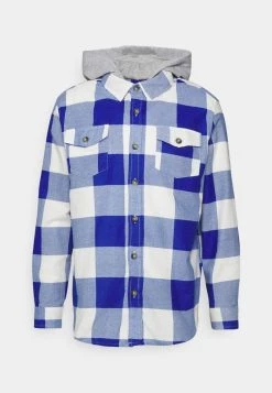 Nuevo 😀 Brave Soul INGAROB - Camisa - Blue/ecru, Hombre 🔔