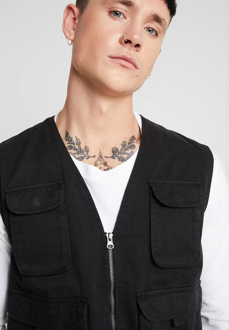 10 mejores ✔️ Brave Soul ZIPPED VEST - Chaleco - Black, Hombre 🤩 - Imagen 5