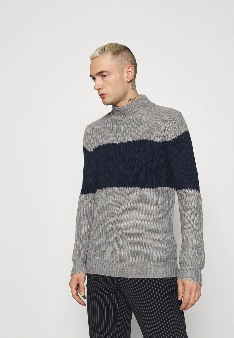 10 mejores ⌛ Brave Soul REINOLD - Jersey De Punto - Silver Grey Marl/ French Navy, Hombre 🎁