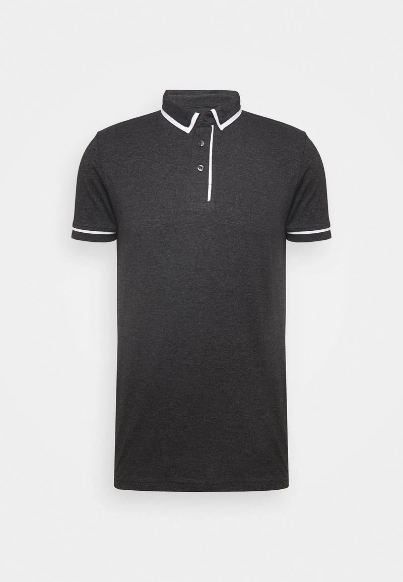 Descuento ✔️ Brave Soul VIRGIL - Polo - Dark Charcoal Marl/optic White, Hombre 🌟 - Imagen 4