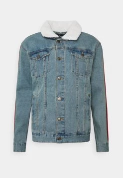 Lo mas barato 🔥 Brave Soul LARSONTAPE - Chaqueta Vaquera - Light Blue Denim/ Cream Borg, Hombre 😉