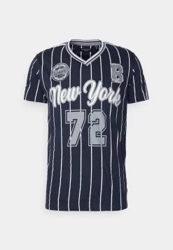 Toma de corriente 🎉 Brave Soul Camiseta Estampada - Navy/grey/white, Hombre ⭐