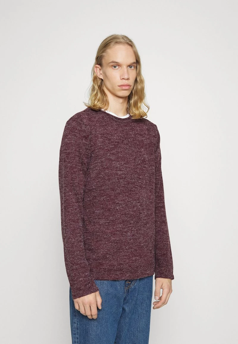 Mejor trato 😉 Brave Soul MONTREL - Jersey De Punto - Deep Maroon/french Navy, Hombre 🤩