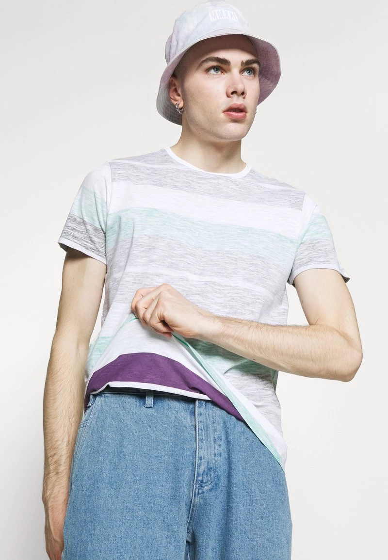 Venta express ✔️ Brave Soul RANGE - Camiseta Estampada - Optic White/purple/mint/black, Hombre 🔥 - Imagen 4