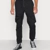 mejor venta 😉 Brave Soul TAYLOR - Pantalones Cargo - Black, Hombre ⌛