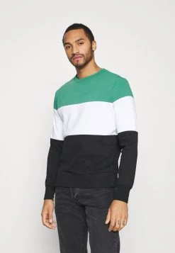 ofertas 😍 Brave Soul WHITEHALL - Sudadera - Jade Green/optic White/jet Black, Hombre 🔥