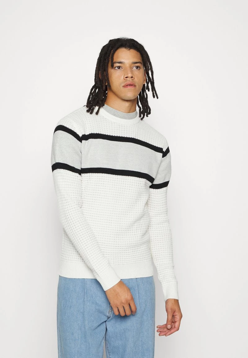 Las mejores reseñas de 🎉 Brave Soul SPENCE - Jersey De Punto - Optic White/jet Black/grey, Hombre 🛒