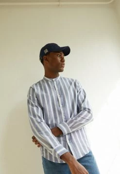 Nuevo 👍 Brave Soul RAFFAEL - Camisa - Optic White/light Blue, Hombre 😀