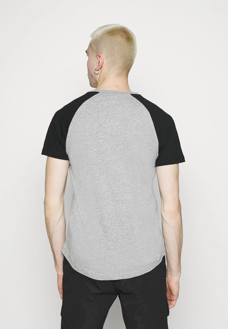 Presupuesto 😍 Brave Soul Camiseta Estampada - Light Grey Marl/ Black, Hombre 💯 - Imagen 3