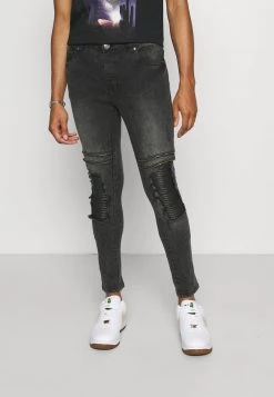 Descuento 🛒 Brave Soul BELIZE - Vaqueros Pitillo - Dark Grey, Hombre ✔️