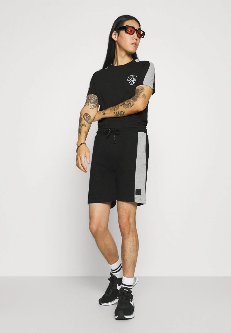 Para estrenar 👍 Brave Soul ALEX - Camiseta Estampada - Jet Black/light Grey Marl, Hombre ⌛ - Imagen 2